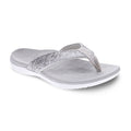 Scholl Sonoma Shimmer Thongs Silver sz 12