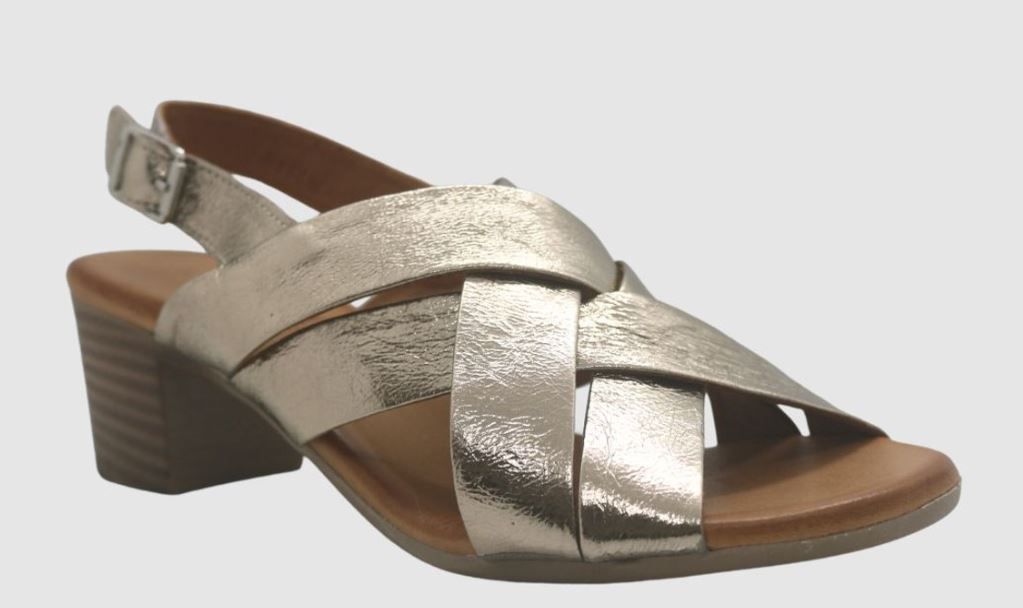 Cabello Ayten Heeled Sandal Pewter