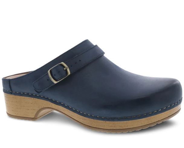 Dansko Berry Navy Burnished Clog