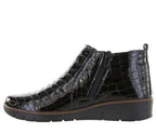 Cabello CP452-22 Black Croc Patent Bootie