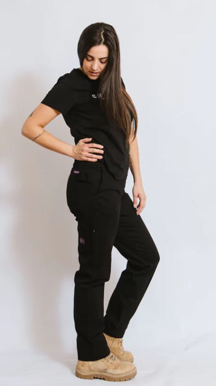 Green Hip Give Cargo Pants Black