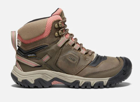 Keen Ridge Flex Mid Waterproof Boot Timberwolf Brick Dust