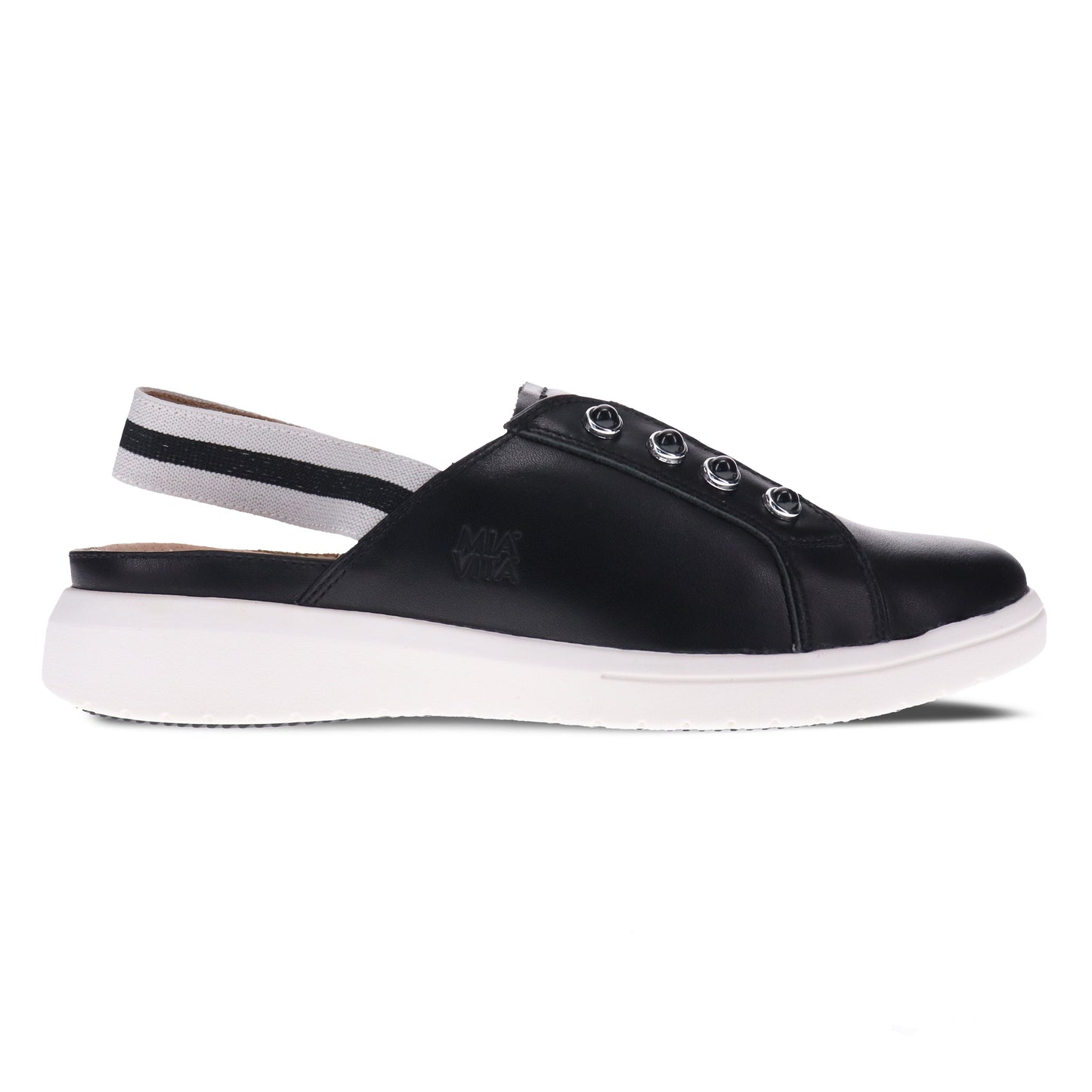 Mia Vita Bugsy Slip on Black