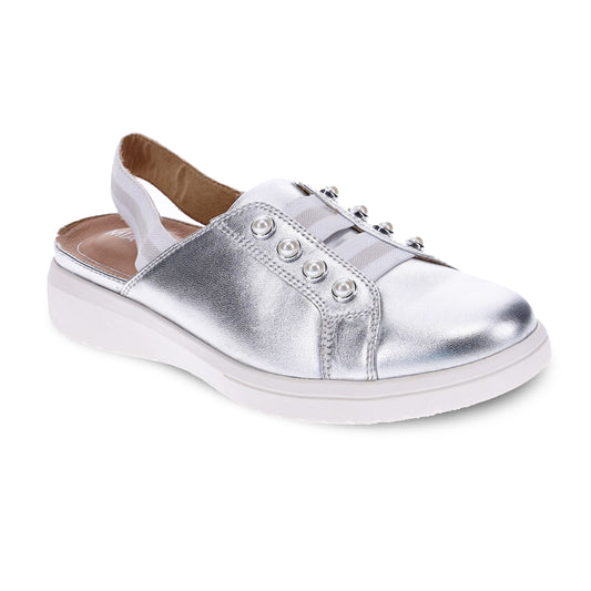 Mia Vita Bugsy Slip on Silver 