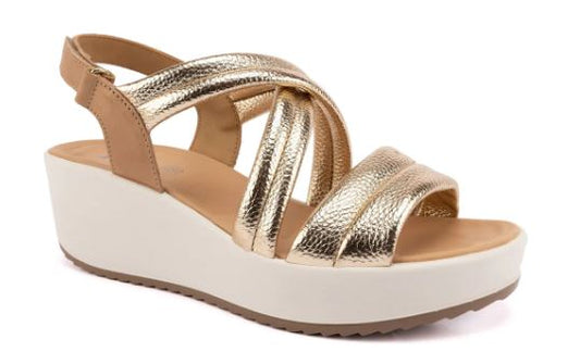 IMAC Candy Wedge Sandal - Beige/Platinum