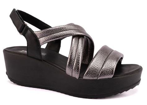 IMAC Candy Wedge Sandal - Black/Anthracite