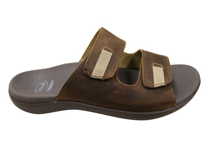 Scholl Mens Connor Slide Brown 