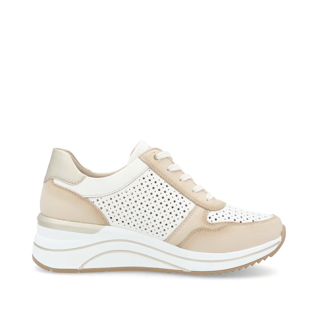 Remonte D0T14 Crema Wedge Sneaker