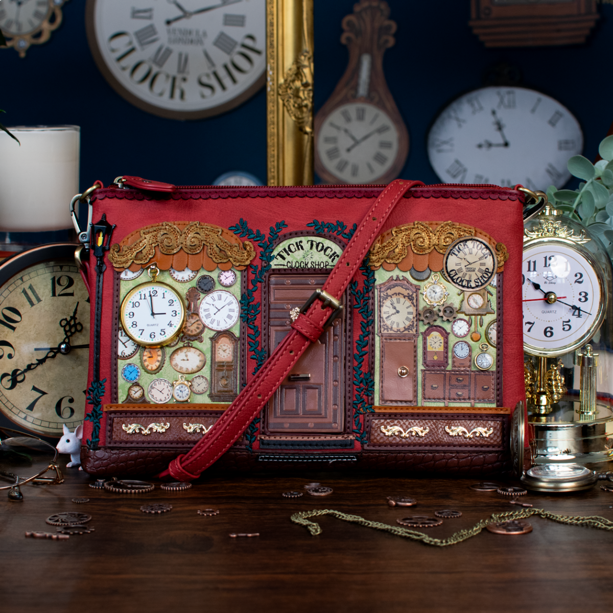 Vendula London Tick Tock Clock Shop Kate Pouch Bag