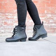 Roma EVOL MATT BLACK LACE UP WOMEN'S RAIN BOOT