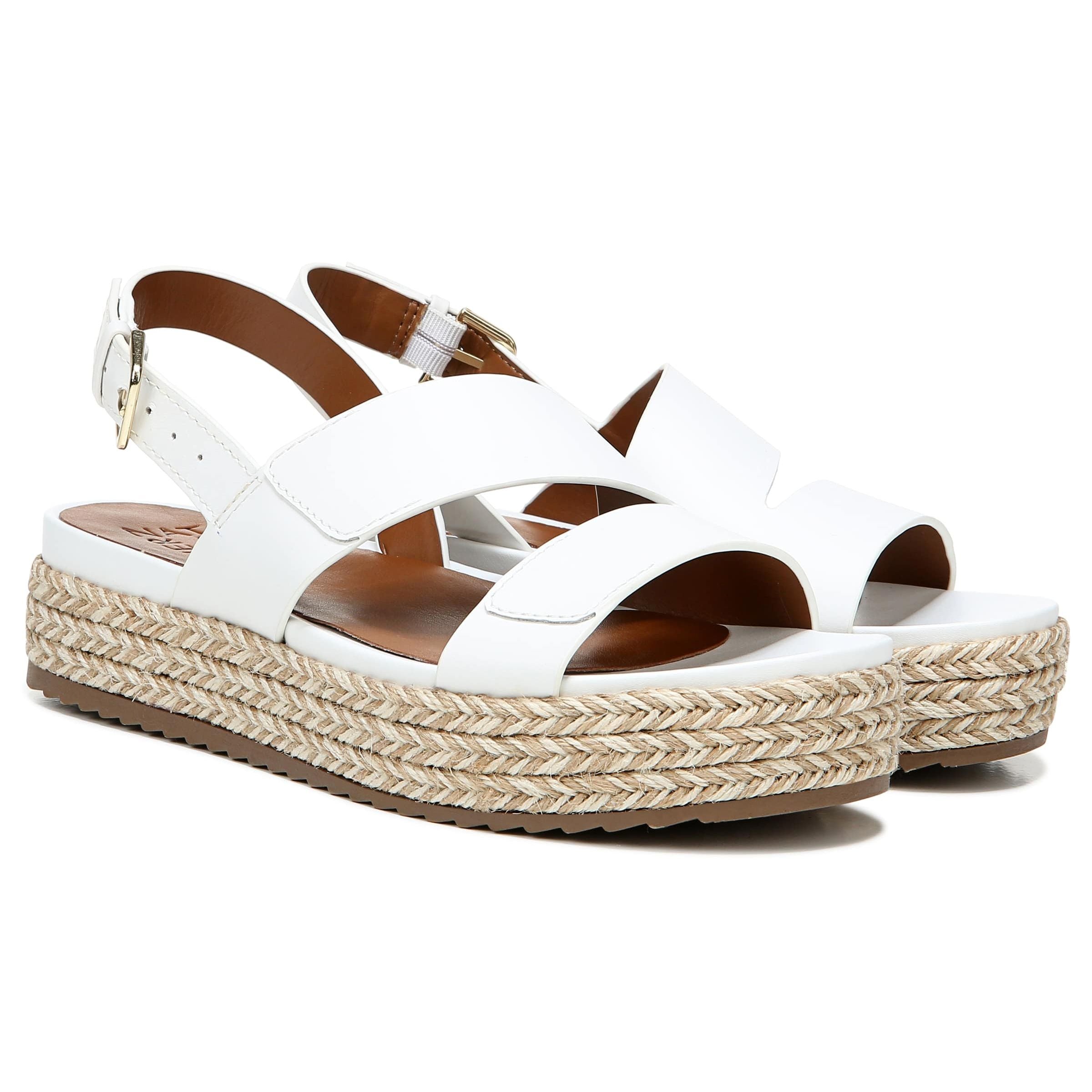 Naturalizer Jasmin Platform Sandal White HBE 6217 The Happy Shoe Shop