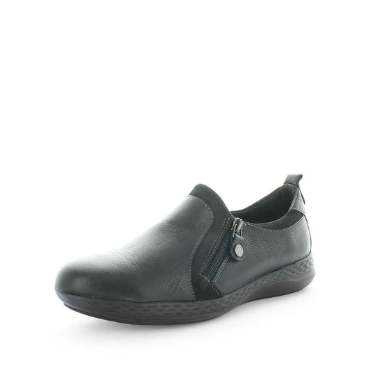 Kiarflex Kariel Side Zip Leather Shoes Black 