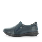 Kiarflex Kariel Side Zip Leather Shoes Navy 