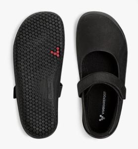 Vivobarefoot Kids Wyn Black MaryJane 