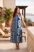 Orientique Dress Midi Sleeveless