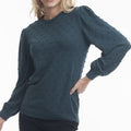 Orientique Knit Bobble Jumper - Mediterrian 