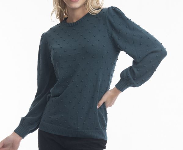 Orientique Knit Bobble Jumper - Mediterrian 