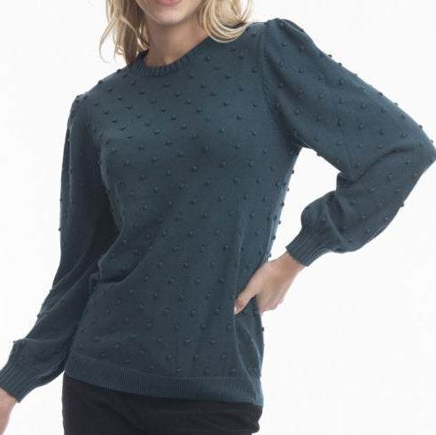 Orientique Knit Bobble Jumper - Mediterrian 
