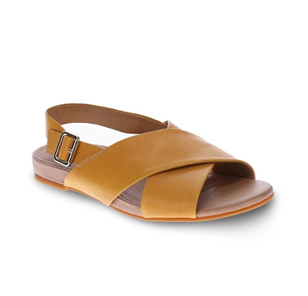 Mia Vita Marvel Cross Over Sandal Mustard 