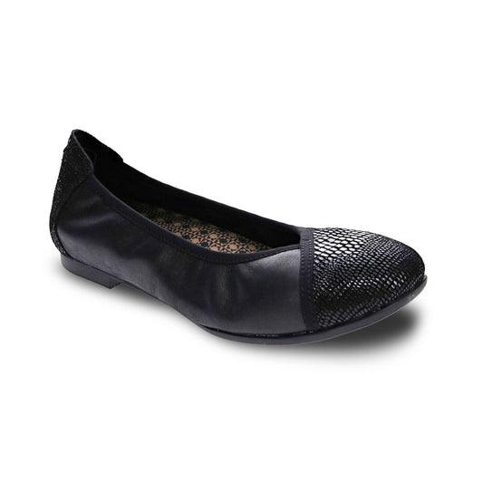 Revere Nairobi Ballet Flat - Black Lizard sz 11