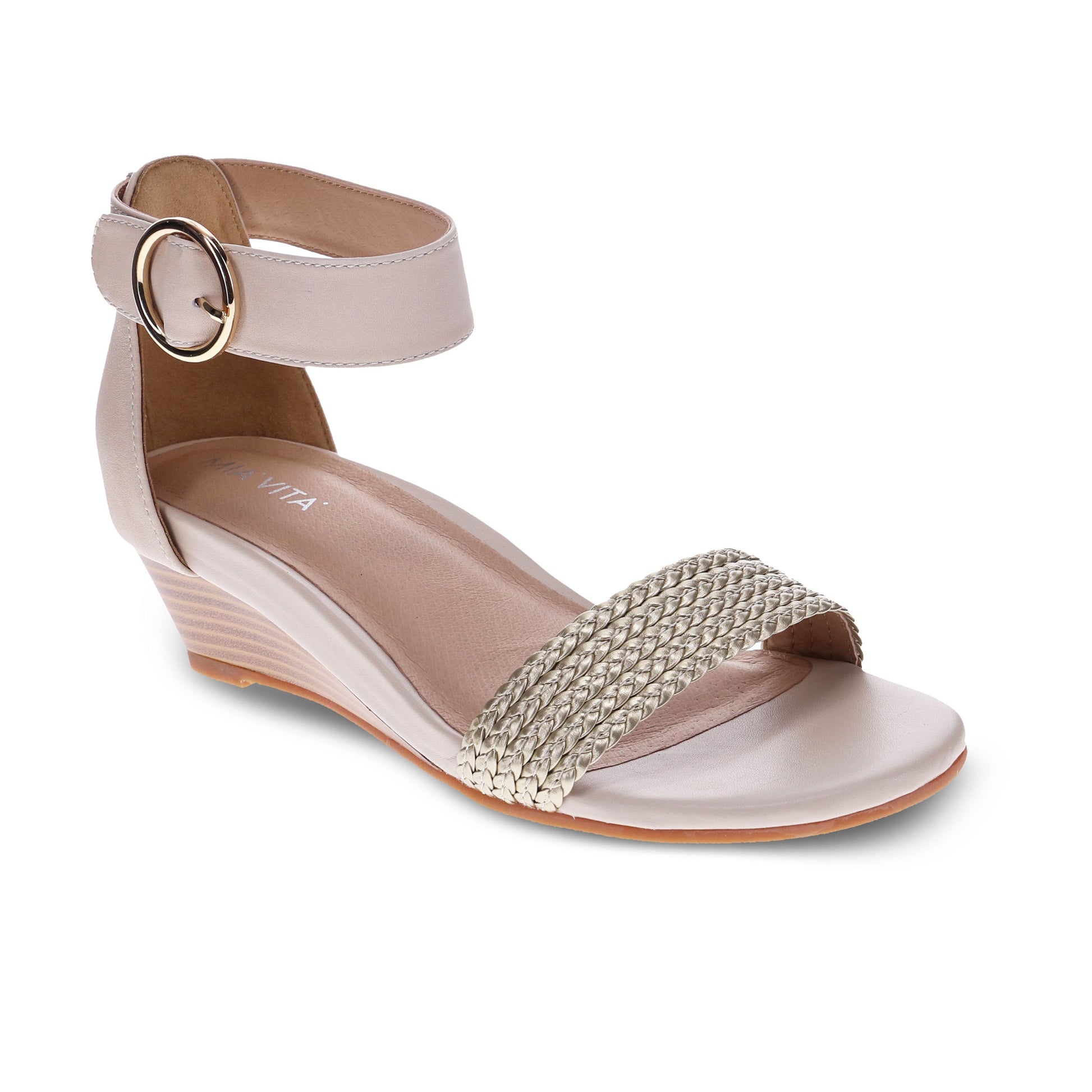 Mia Vita Nasia Wedge Heel Beige