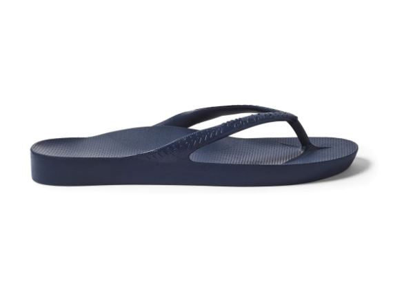 Archies Arch Support Thongs Navy
