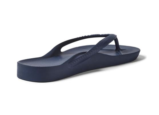 Archies Arch Support Thongs Navy