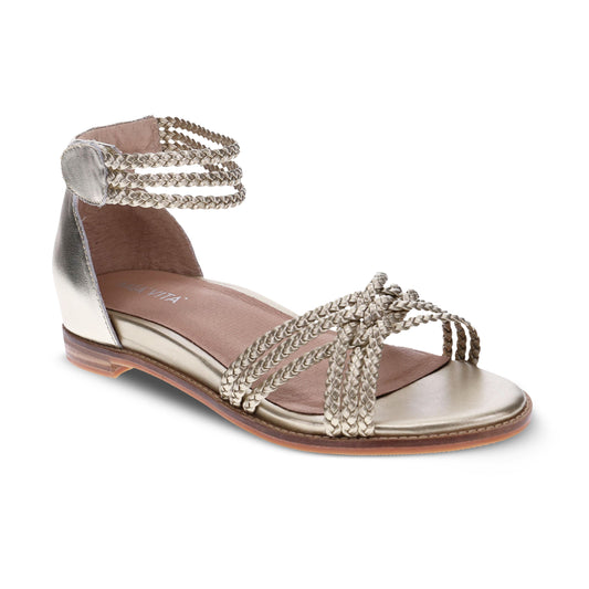 Mia Vita Odette Sandal Soft Gold sz 40