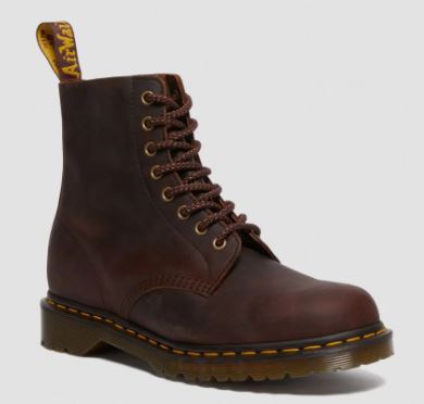 Dr Martens 1460 8 Eye Boot Waxed Full Grain Chestnut Brown 