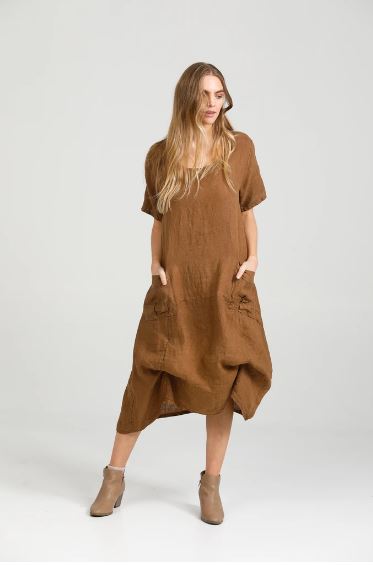 MRSV Primavera Linen Dress Solids