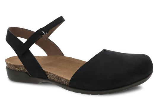 Dansko Rowan Black Nubuck Sandal 