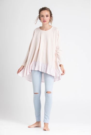 MRSV Ruby Ruffle Top Blush