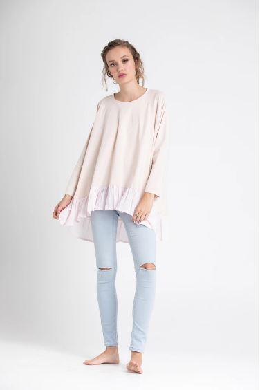 MRSV Ruby Ruffle Top Blush