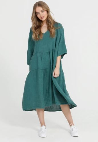 MRSV Stella Linen Dress Solids