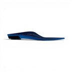 The Happy Shoe Shop Archline Active Orthotics insoles are blue with a carbon fibre shell and EVA construction for athletic support.