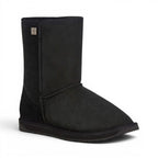 The Happy Shoe Shop Emu Australia Platinum Stinger Lo black sheepskin boot, water-resistant and made in Australia.