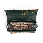 The Happy Shoe Shop Vendula London Farmhouse Pantry Grace Bag interior view with patterned lining and zip pockets