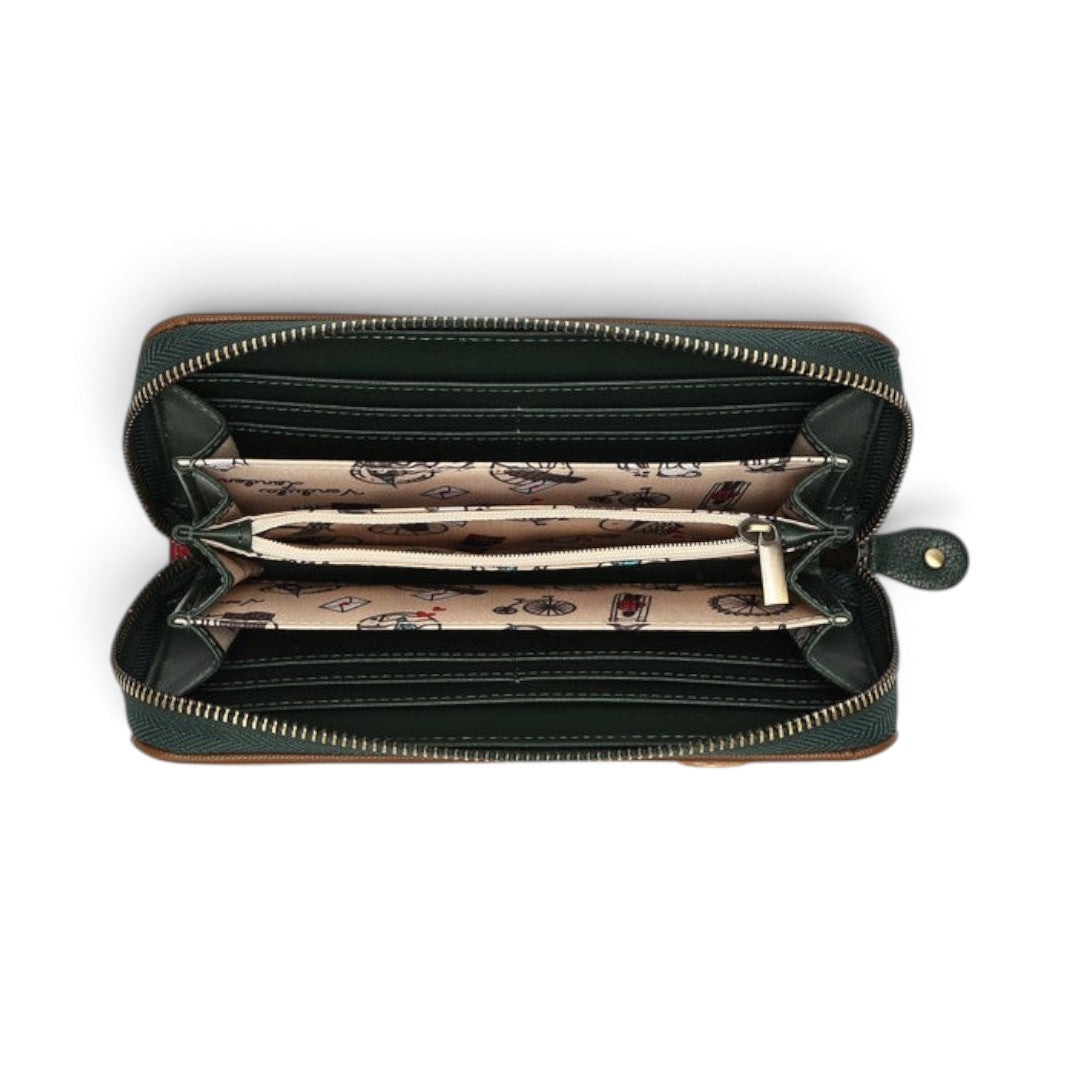 The Happy Shoe Shop Vendula London Farmhouse Pantry wallet interior showing card slots and coin pocket