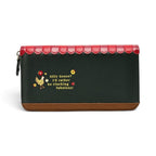 The Happy Shoe Shop Vendula London Farmhouse Pantry vegan leather ziparound wallet with chicken and floral design