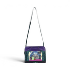 The Happy Shoe Shop Vendula London Haunted Theatre crossbody bag in vegan leather with spooky skeleton cat print.