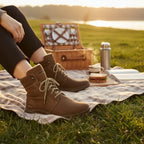 The Happy Shoe Shop Josef Seibel Conny 53 brown nubuck leather lace-up boots with warm lining and removable insole.