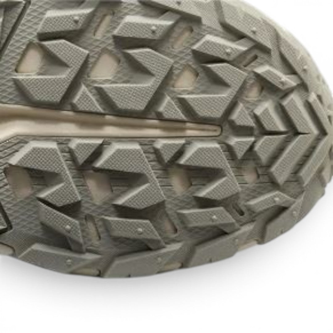 The Happy Shoe Shop Keen Targhee Apex WP sneaker showing the beige rubber outsole with multi-directional lug pattern.