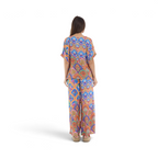The Happy Shoe Shop Orientique Escape Aurora oversized rayon top and matching pants with a vibrant paisley floral print