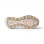The Happy Shoe Shop Alegria ReBounce Revl blush sneaker outsole featuring a slip-resistant EVA tread pattern.