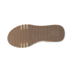 The Happy Shoe Shop Rieker 49010 woven sneaker showing the brown textured rubber outsole with Rieker branding