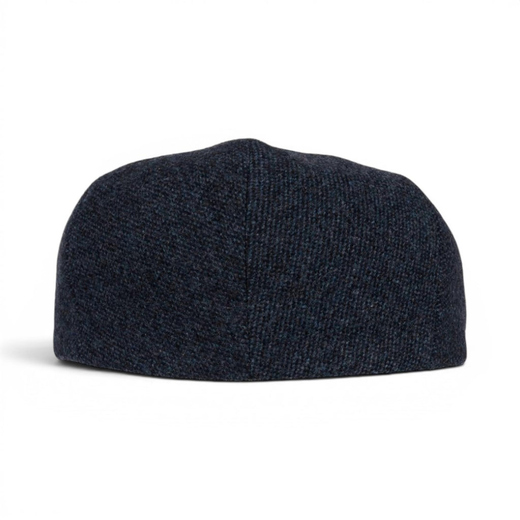The Happy Shoe Shop Thomas Cook Samuel Driver Cap in dark blue wool with a subtle embossed logo.