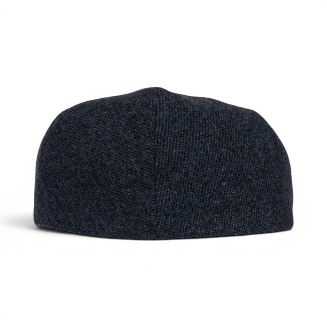 The Happy Shoe Shop Thomas Cook Samuel Driver Cap in dark blue wool with a subtle embossed logo.