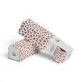 The Happy Shoe Shop Sliwils 90cm shoelaces with cherry and strawberry print in a matching gift box.