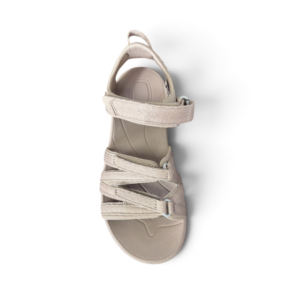 The Happy Shoe Shop Thomas Cook Activate wide-fit beige outdoor sandal with adjustable hook-and-loop straps