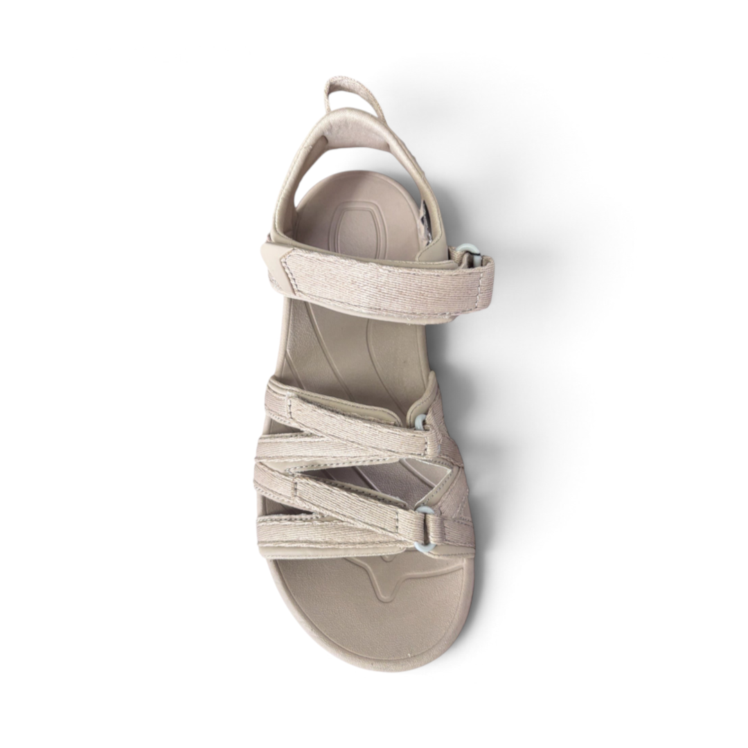 The Happy Shoe Shop Thomas Cook Activate wide-fit beige outdoor sandal with adjustable hook-and-loop straps